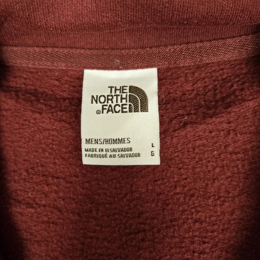The North Face Heritage Patch 1/4 Zip Mens Large Pullover NF0A7UPF‎ Burgundy - Picture 4 of 9